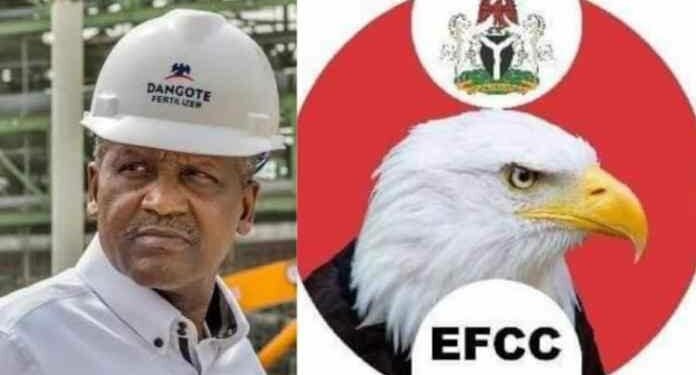 EFCC VISIT TO US IN LAGOS IS EMBARRASSING- DANGOTE GROUP.